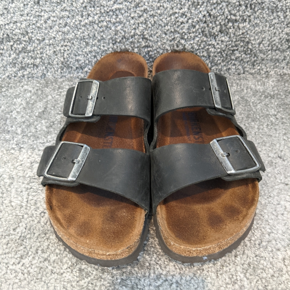 Birkenstock Arizona Black Leather Sz 37